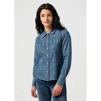wrangler camisa 112356476-faded blue para mujer