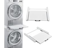 marco para apilar lavadora o secadora 60 x 54 cm acero - blanco encasa