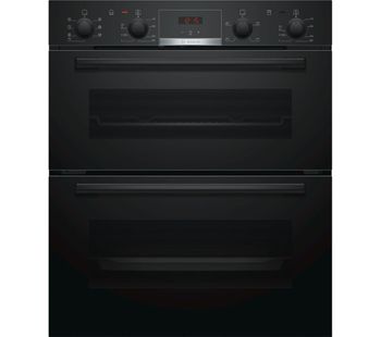 BOSCH NBS533BB0B Electric Built-under Double Oven - Black, Black
