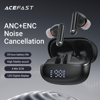 acefast 4 microfonos anc -35db reduccion profunda inalambrico bluetooth 54 auriculares estereo hifi musica deporte enc llamada auricular 35h duracion de la bateria