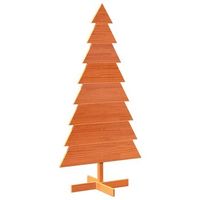 arbol navidad de adorno madera maciza pino marron cera 150 cm vidaxl