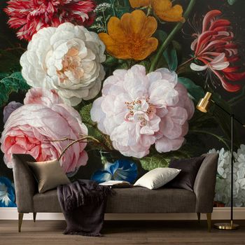 Fresco panorámico flores grandes 300x280cm