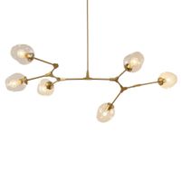 lampara de techo metal y vidrio  150 cm