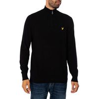 lyle  scott jersey jersey de punto con cremallera de un cuarto de marino para hombre