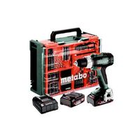 taladro atornillador a bateria - bs 18 l set - metabo - con 2 baterias 18v20ah - cargador - maletin y accesorios - 614051710
