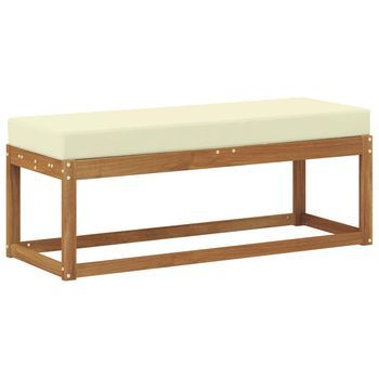Banco De Exterior Madera De Acacia Sólida Natural Y Crema Vidaxl