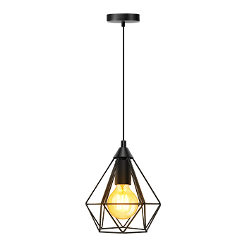 Aigostar Lámpara de techo vintage. Casquillo E27. Lámpara diseño industrial de acero color negro. Estilo retro para decorar el salón, pasillo, dormitorio, despacho, comedor, cafeterías etc