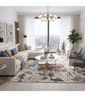 argentum 63557 - alfombra moderna con dibujo de flores