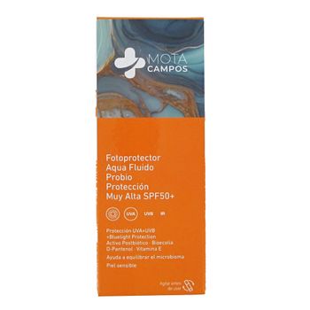 Mota Campos Protector Solar SPF50+ Aqua Fluido Probio 50 ml