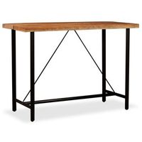 mesa de bar de madera maciza de acacia 150x70x107 cm vidaxl