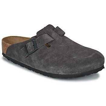 BIRKENSTOCK Zuecos Boston LEVE Velvet Grey para mujer