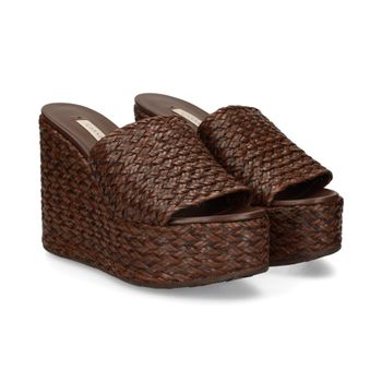 Casadei Sandalias Cuña Mujer - Marrón Talla 38
