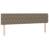 cabecero cama mueble de dormitorio con led de tela 200 x 7 x 7888 cm gris topo m020000933