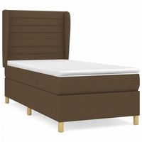 cama tapizada 203x103x128 cm tejido - marron