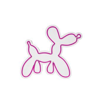 Iluminación Led Decorativa De Plástico Balloon Dog Rosa