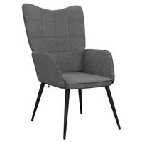 sillon de relax de tela gris oscuro cfw693324