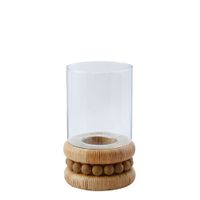 portavelas de ratan marron claro h27