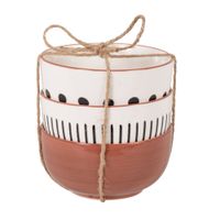 set de 3 cuencos para aperitivos de ceramica blanca negra y marron