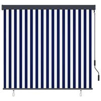 estor enrollable rayado azul y 180 x 250 cm tela y aluminio