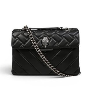 Kurt Geiger para mujer. 1470405109 Bolso de piel Kensington negro (OSFA), Casual