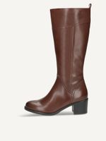 caprice boots brown made of leather with block heel size 42
