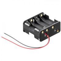 goobay portapilas para 8 pilas lr6 aa negro