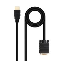 nanocable cable conversor hdmi a vga 18 m negro