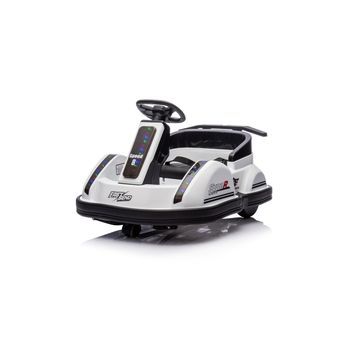 Auto De Choques - Autogiro El�ctrico Blanco - Coche El�ctrico Infantil Para Ni�os Bater�a 6v Con Mando Control Remoto