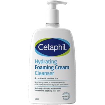 Cetaphil Hydrating Foaming Cream Cleanser Wash 473ml