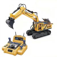 hr-720 1215ch rc excavadora coche camion juguete de ingenieria infantil piso volante control remoto vehiculo luces soni