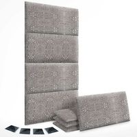 dhome juego de 8 paneles tapizados de tela de lujo pack autoadhesivos para pared acusticos absorbentes proteccion tribal 60x60cm x8