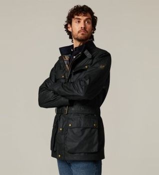 Belstaff para hombre. 105310 Chaqueta Trialmaster marino (48), Casual, Algodón