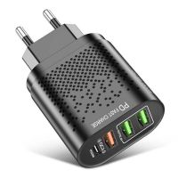 uslion 375-pd pd20w cargador usb pd de 4 puertos 3usb-ausb-c pd qc30 soporte afc fcp cargador rapido adaptador de pare