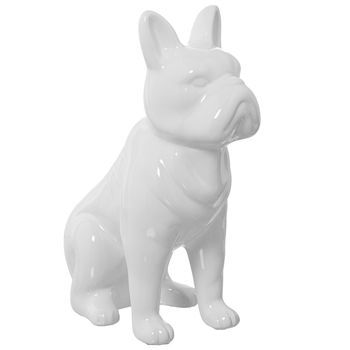 Figura Perro Blanco Brillo