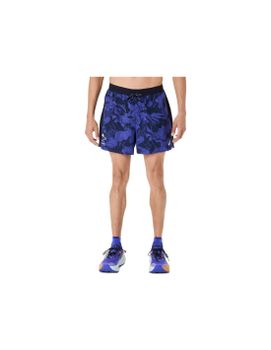 Pantalones ASICS Fujitrail All Over Print 5In Short Hombre Azul/Cobalto/Beige