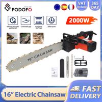 motosierra electrica podofo de 16 pulgadas motosierra portatil grande sierra para podar y cortar madera herramienta electrica de jardin para bricolaje en el hogar