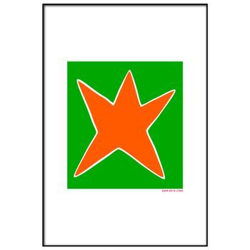 Panorama Cuadro Metacrilato Enmarcado Agatha Ruiz De La Prada Estrella Verde 70x100 Cm