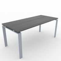 mesaescritorio para teletrabajo oficina y hogar estructura abierta color gris plata tablero color roble azabache fabricado en espana 140x80cm