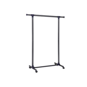 Perchero Extensible con Barra para Abrigos, Negro