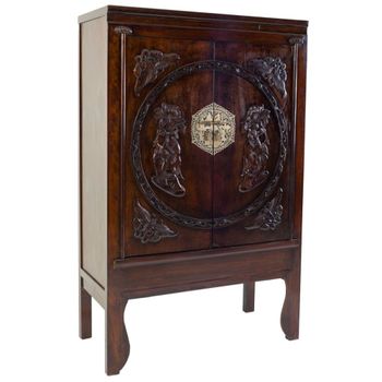 Armario de madera marrón 105x47x170