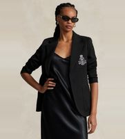 polo ralph lauren para mujer 211910133002 americana single negro 42 casual clasico poliester