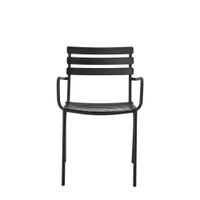 silla de comedor de hierro galvanizado negro