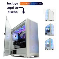 forgeon arcanite argb mesh torre atx blanca 2 superficies personalizables