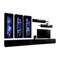 mueble para tv fly e3 de diseno color negro brillante mueble colgante moderno y de moda para su sala de estar