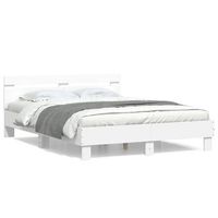cama matrimonial  cama para adultos  estructura cama con cabecero madera ingenieria blanco 150x200cm