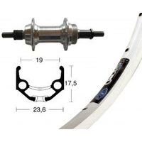 winora rueda trasera 28x175 rigida zac 19 32 agujeros eje macizo 100 mm 67vplata 622-19