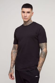 Camiseta Tall Básica Ajustada, Negro