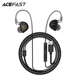 Auriculares dinámicos con cable ACEFAST DAC tipo C para iPhone 17 16, estéreo de graves HiFi, auriculares internos para juegos de bajo retardo para Samsung S22 S23