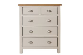 Fay Oak and Grey 2 Over 3 Drawer Chest