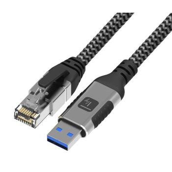 Cable de red Techly ICOC U3A-RJ45-020 2 m Cat6 USB tipo A a RJ-45